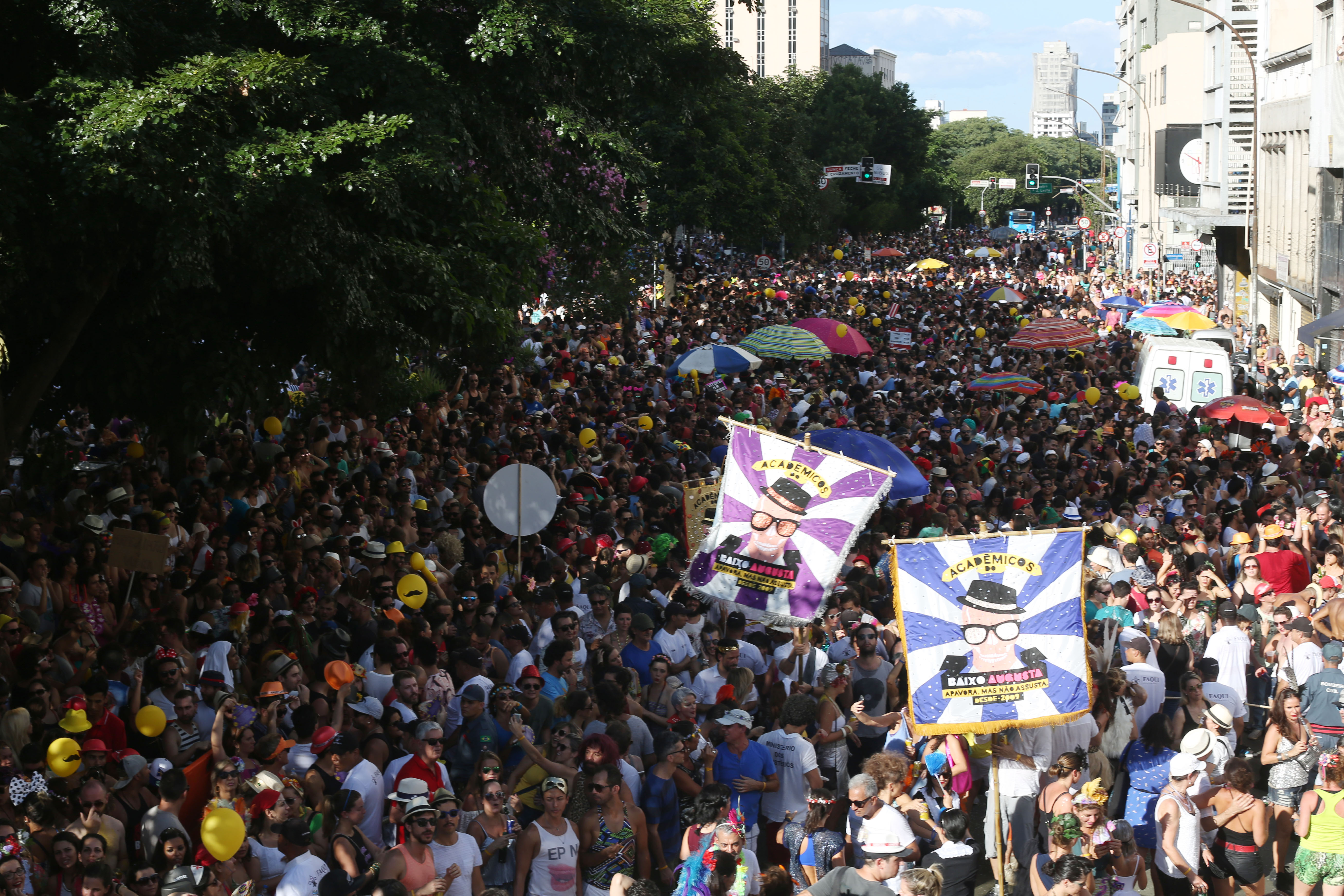 O bloco carnavalesco Acadêmicos do Baixo Augusta.