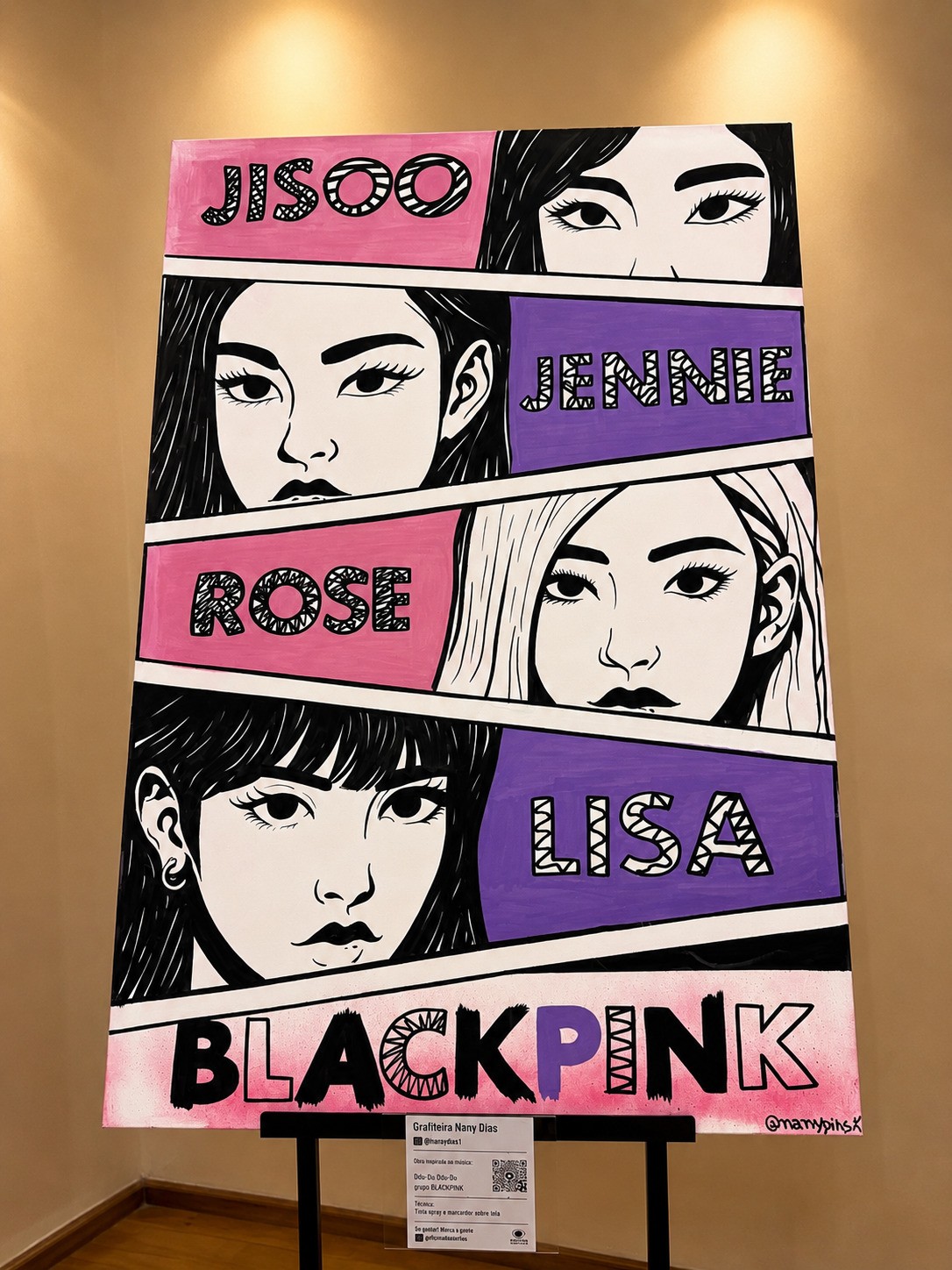 Exposi&ccedil;&atilde;o K-pop: obras em grafite inspiradas no g&ecirc;nero musical